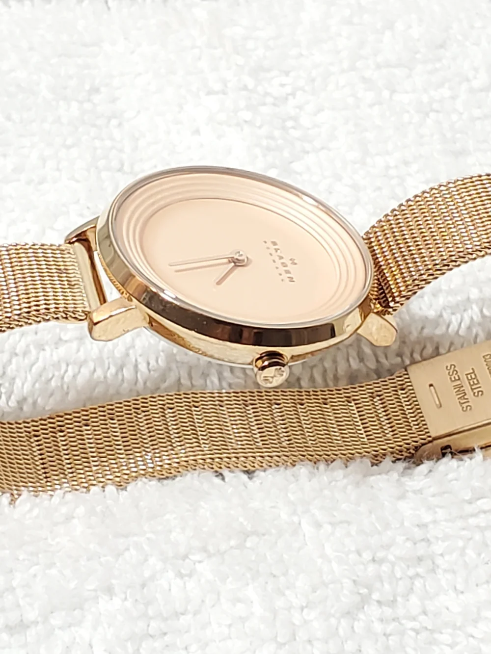 Skagen Ditte Women's Quartz Watch Rose Gold Tone Stainless Steel Mesh Band